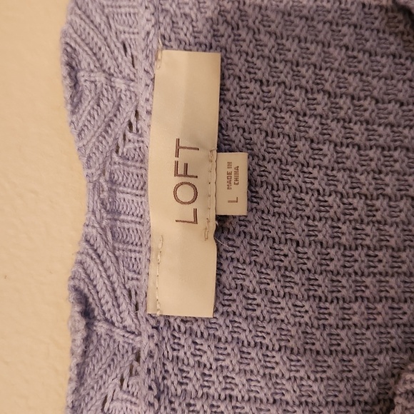 LOFT SCALLOPED BOBBLE SLEEVE SWEATER - Picture 4 of 10